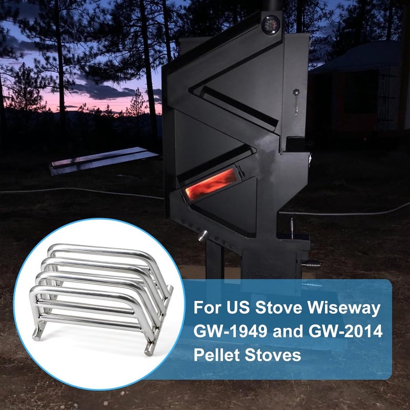 Adviace Burn Basket Burn Pot for US Stove GW1949 GW-1949 Wiseway Pellet Stove, High Heat 304 Stainless Steel Burn Basket for US Stove Gravity Feed Wiseway Pellet Stove - Image 2